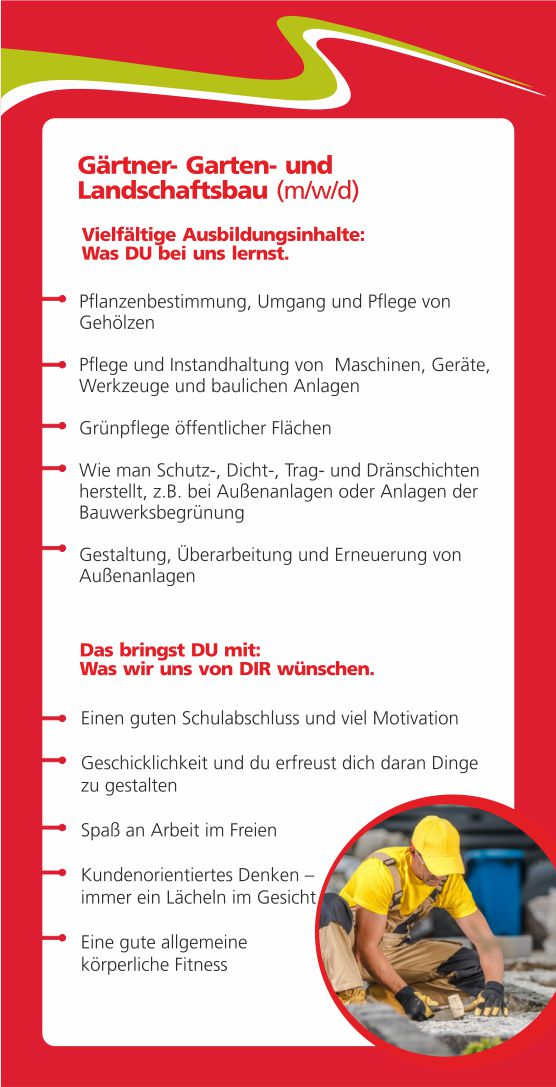 Azubi Gärtner Gala-Bau